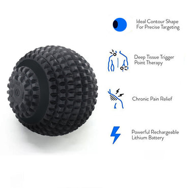 4-Speed Electric Vibrating Massage Ball – Deep Tissue Muscle Recovery Roller