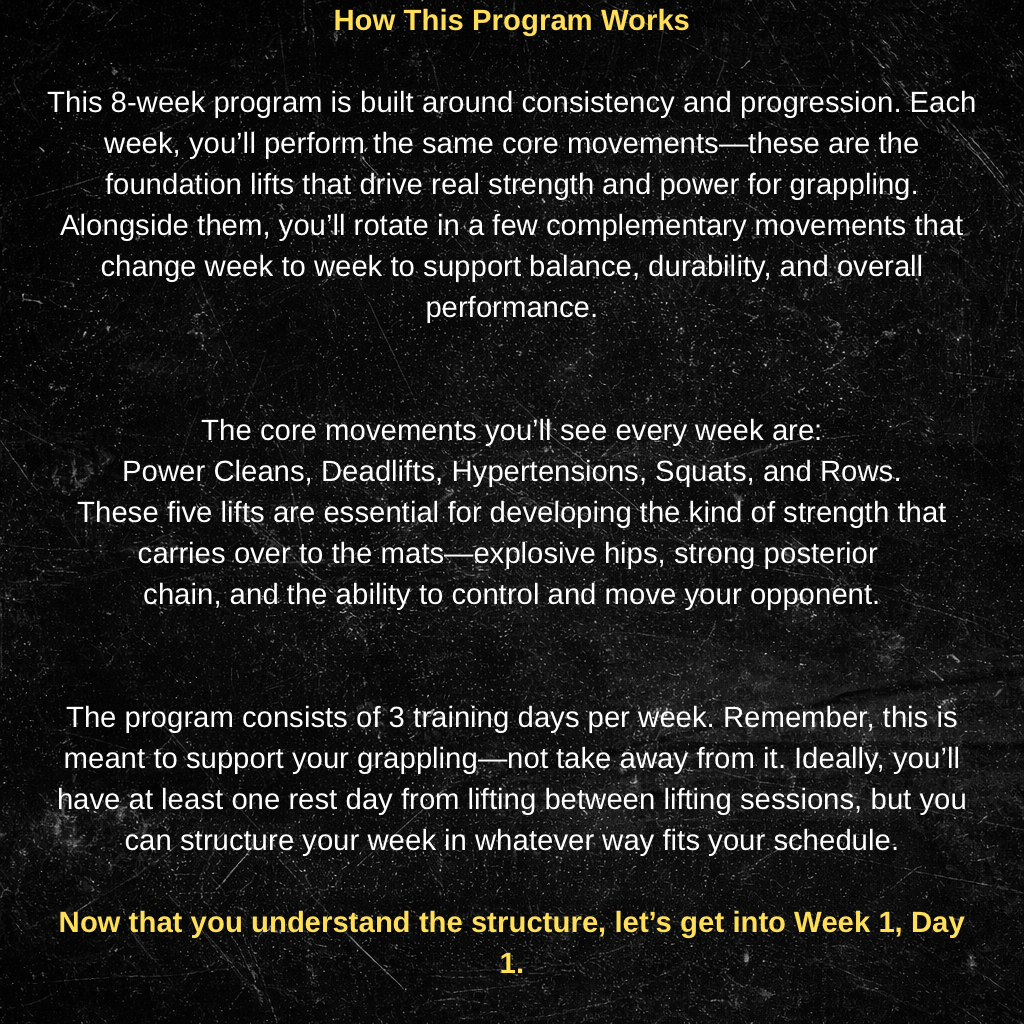 The Maul Method: 8 Week Grappling Strength + Conditioning Program