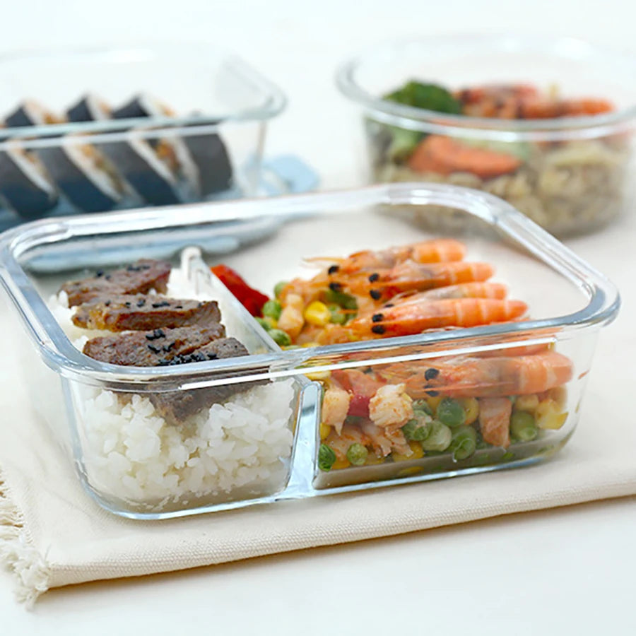 Glass meal prep containers w/ lid