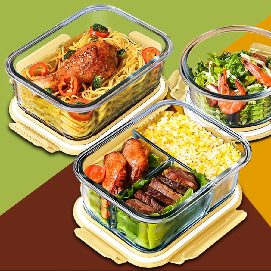 Glass meal prep containers w/ lid