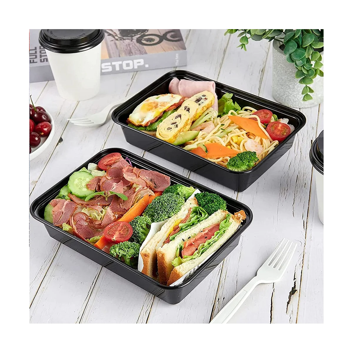 Cut Raw Meal Prep Starter Pack: 50 Meal Prep containers w/ lids