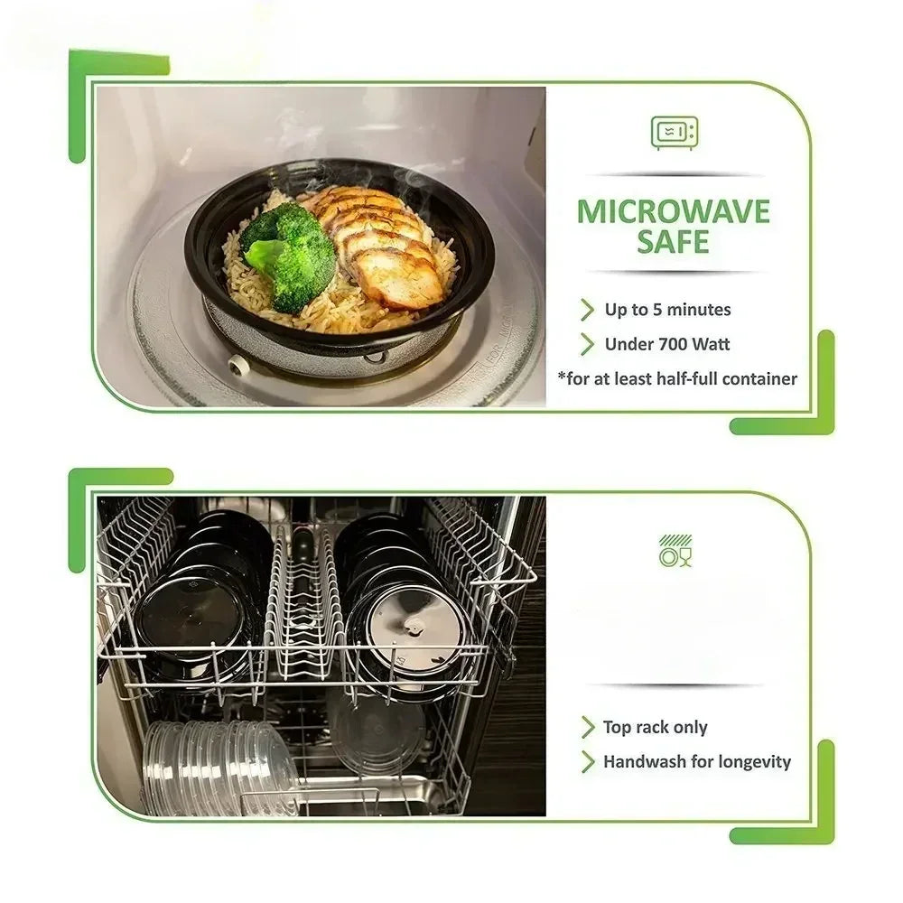 Bowl meal prep containers w/ lids