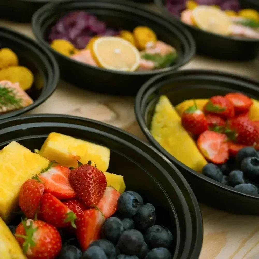Bowl meal prep containers w/ lids
